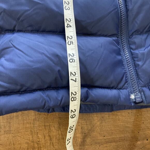 LL Bean men’s goose down puffer jacket Sz M Blue Coat Outdoor Hiking Zip Pocket - Picture 9 of 10